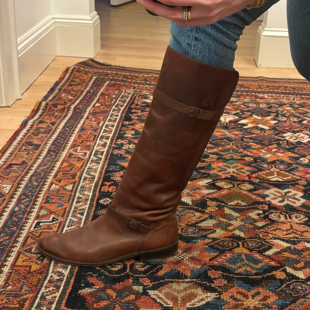 Frye vintage cognac/brown tall boots.